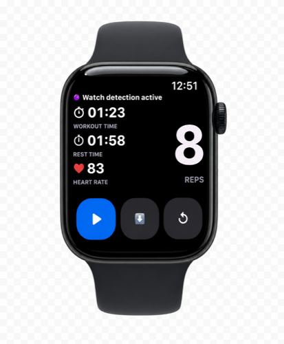 YourRep! workout view on Apple Watch